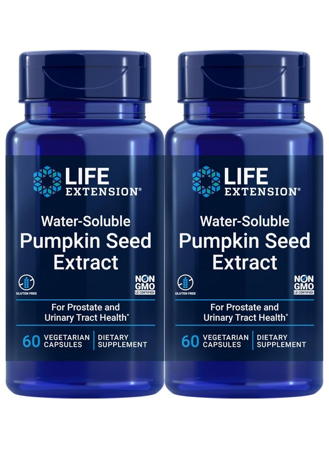 Life Extension Water-Soluble Pumpkin Seed Extract, 60 Vegetarian Capsules (Pack of 2) - Image 1