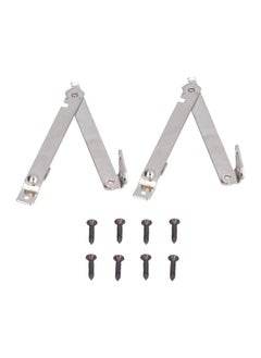 Thoraya 2 Set Folding Support Hinges Lid Lift Up Stay Hinge for Wooden Boxes Cabinet Cupboard Furniture Hardware  - Image 2