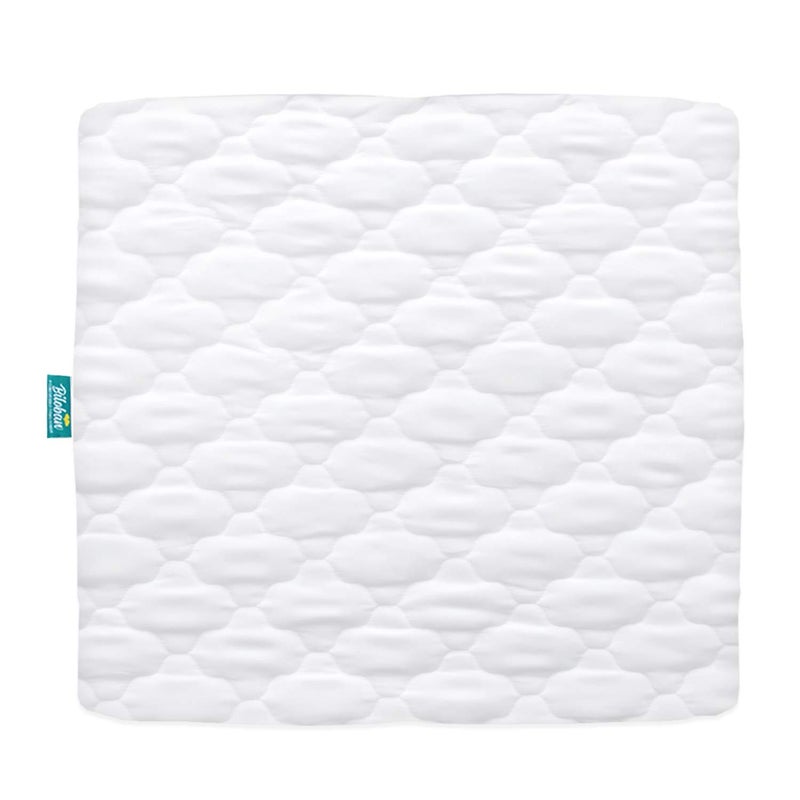 Biloban Playard Mattress Cover for Square Play Yard Perfect for New Room2 TotBloc Portable Playard Waterproof Ultra Soft Fitted Playpen Mattress Cover White 