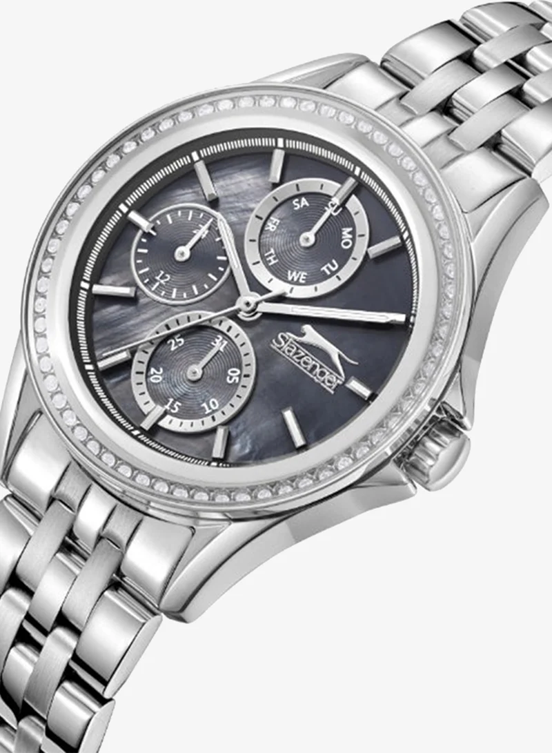 Slazenger Women's Multi Function Display Watch With Silver Metal Strap - SL.9.2392.4.01