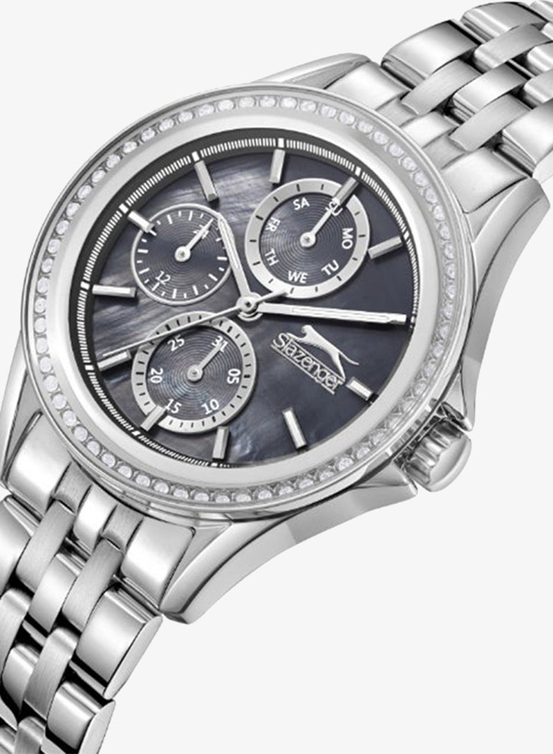 Slazenger Women's Multi Function Display Watch With Silver Metal Strap - SL.9.2392.4.01 - Image 2