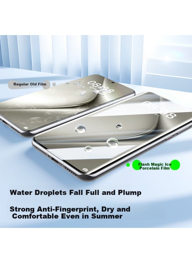 SmartDevil حامي شاشة سمارت ديفيل هواوي بورا70 برو بورا70 برو+/زجاج مقسى منحني سيراميك خالي من الغبار تغليف كامل مضاد للبصمات عبوة واحدة - Image 4