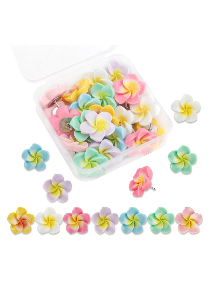 KASTWAVE 21Pcs Colorful Flower Push Pins, Tulip Decorative Pushpins Cork Board Thumbtacks, Cute Fun Thumb Tacks for Photo Wall, Feature Wall,Map, Bulletin Board, Whiteboard, Office or Home - Image 1