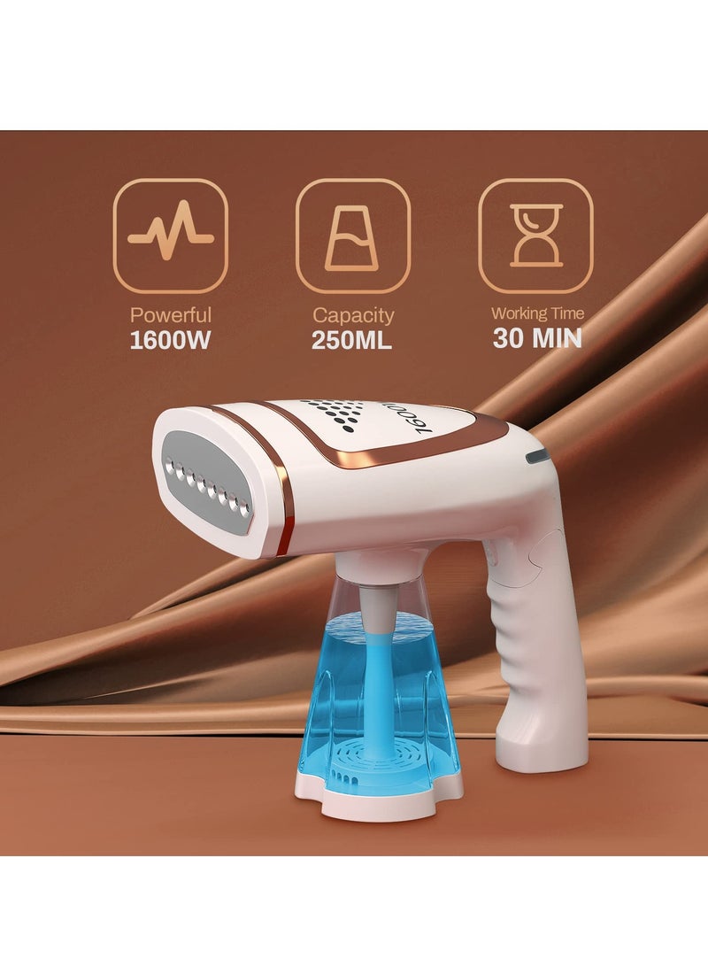 SYOSI Steamer for Clothes, Foldable Travel Portable Steam Iron, 1600w Handheld Garment Steamer with 250ml Replaceable Water Tank, 30-Second Fast Heat-Up, Suitable for Wrinkle Free&santized Garment - Image 3