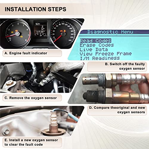 BLPextrm Oxygen O2 Sensor Upstream Downstream for Chry 300, for Dodge Challenger Charger Dakota Durango Grand Caravan Journey Neon Nitro, for Jeep Commander Grand Cherokee Wrangler JK 56028994AA, 56028994AB - Image 5