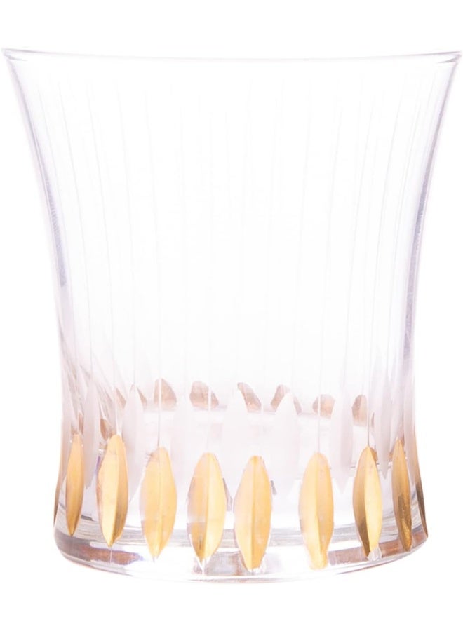 AKDC Chelo Drinking Glass- Premium Chelo Drinking Glass From AKDC- Stylish, Transparent, And Durable L(7Cm) Xw(8Cm) Xh(9Cm) Transparent - Image 1