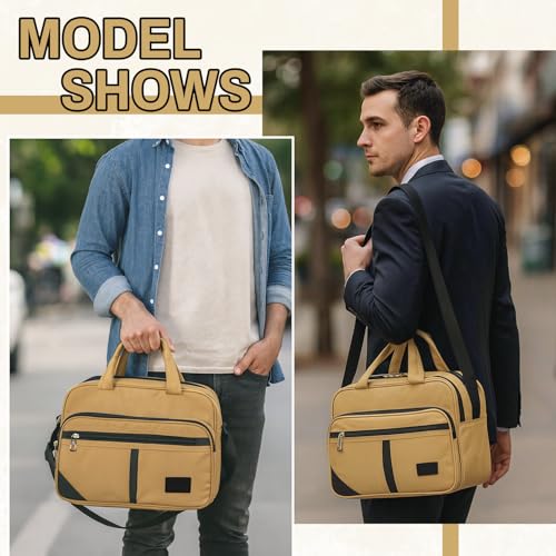 DAHSHA Stylish Nylon Small Sling Cross Body Travel Bag for Business Office Messenger One Side Shoulder Carry Handbag Bag For Men & Women (Beige-36 x 15.5 x 25.5 Cm) - Image 5
