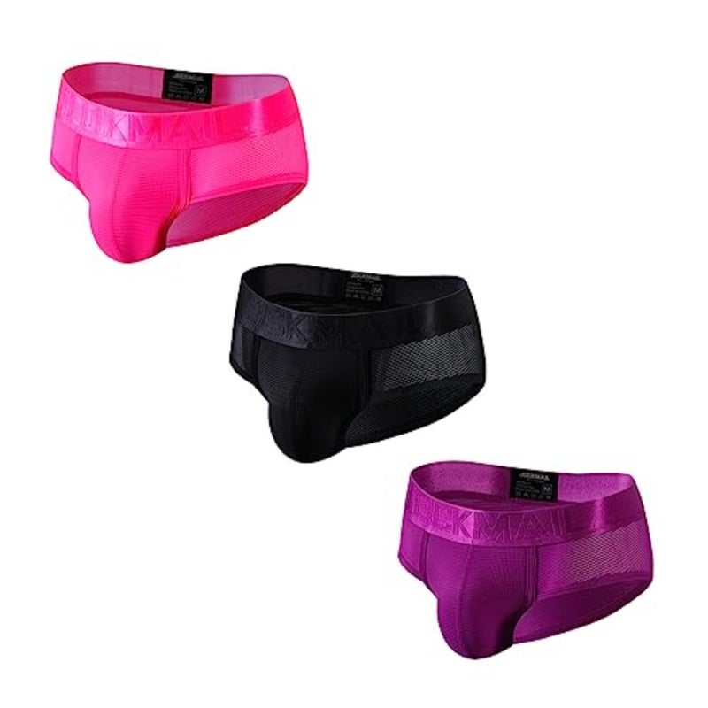 JOCKMAIL 3PCS/Pack Men Underwear Briefs Athletic Underwear Briefs Mens Breathable Briefs for Sport Gym - Image 1