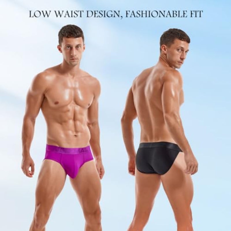 JOCKMAIL 3PCS/Pack Men Underwear Briefs Athletic Underwear Briefs Mens Breathable Briefs for Sport Gym - Image 4