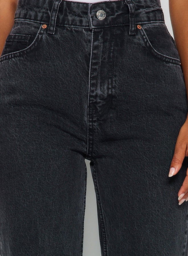 trendyol Anthracite High Waist Wide Leg Wide Leg Jeans - Image 5