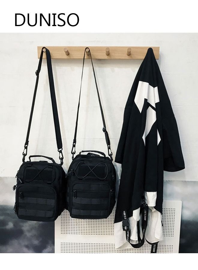 DUNISO Compact Sling Bag for Men and Women , Waterproof Crossbody Bag Chest Shoulder Bag Backpack with Buckle, Everyday Carry Bag for Travel, Work, Sport - Image 4