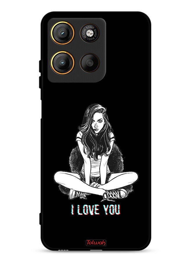 Tolwak Motorola Moto G15 Protective Case Cover I Love You Art
