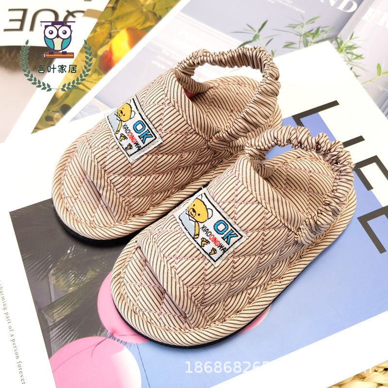 Children'S Indoor Silent Soft-Soled Slippers For Toddlers, Boys And Girls Aged 1-3, Pure Cotton, Suitable For Spring, Autumn And All Seasons, For Learning To Walk - Image 4