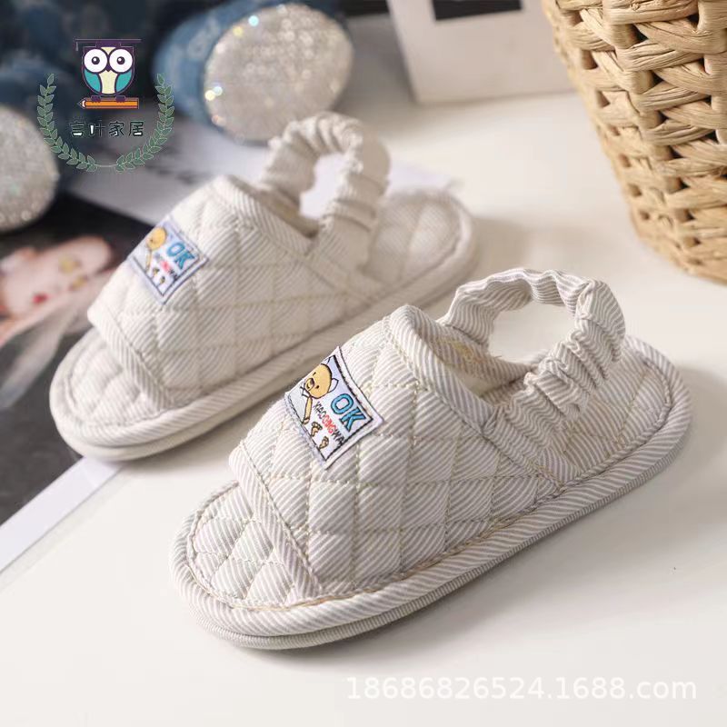 Children'S Indoor Silent Soft-Soled Slippers For Toddlers, Boys And Girls Aged 1-3, Pure Cotton, Suitable For Spring, Autumn And All Seasons, For Learning To Walk - Image 1