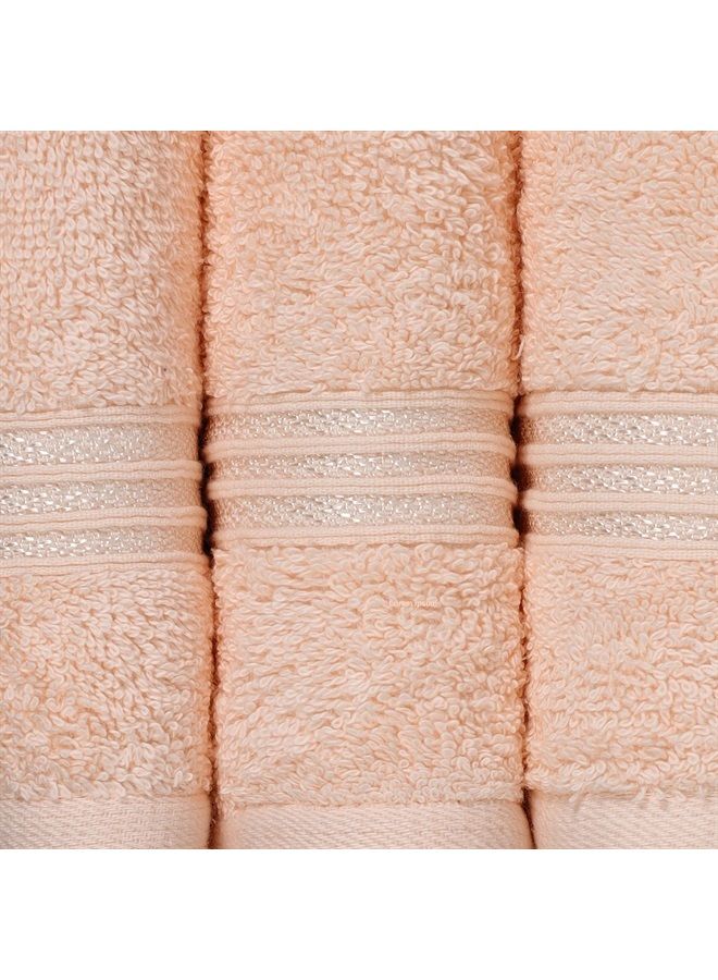 Superior Egyptian Cotton 10-Piece Face Towel Set, Small Towels for Facial, Spa, Quick Dry, Absorbent Towels, Bathroom Accessories, Guest Bath, Home Essentials, Washcloth, Airbnb, Peach - Image 3