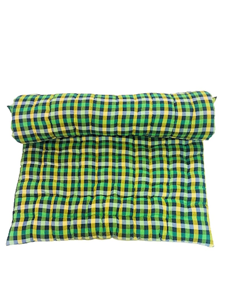 Deevine Craft Jymarketing Comfort Zone Cotton Quilt Mat | Cotton Quilt Mattress, 2 Sleeping Capacity (72X48-Inches, Multicolour) - Image 2