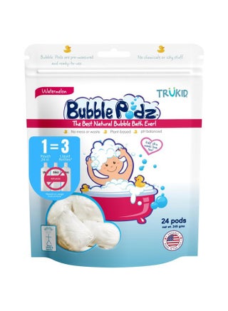 Bubble Podz Bubble Bath for Baby & Kids, Gentle Refreshing Bath Bomb for Sensitive Skin, pH Balance 7 for Eye Sensitivity, Natural Moisturizers and Ingredients, Watermelon (24 Podz) - pzsku/ZFE6B1108704A003FA99FZ/45/1743411969/a9414079-f09d-45e1-af7c-f83f2770c910