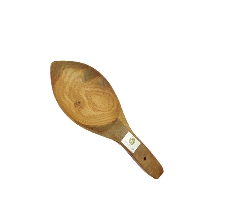 ARMAN SPOONS Royal Handmade Teak Wood Rice Spoons for Serving Rice Halwa Foods 10 inch Long x 3 inch Width Set of 2 Piece 2 - Image 4