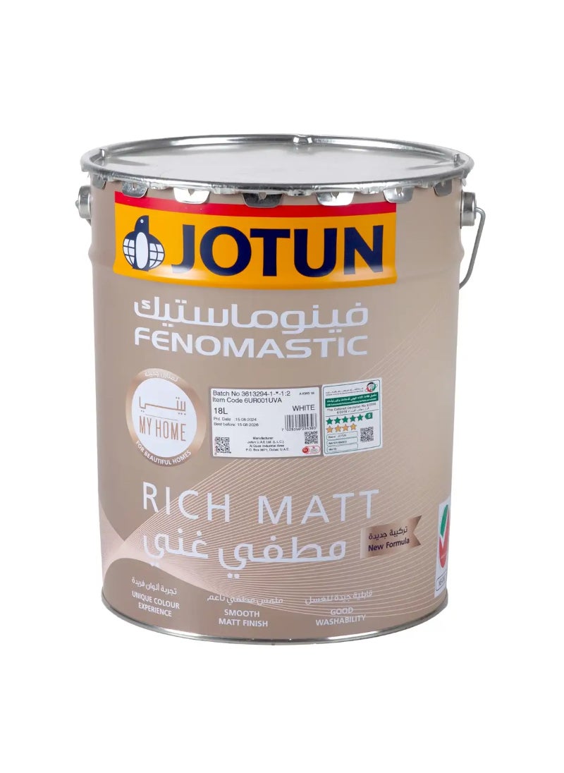 Jotun Jotun Fenomastic My Home Rich Matt Interior Paint (18 L, White) 