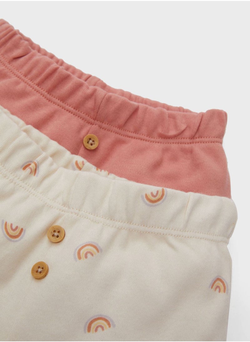 DeFacto - Baby Girl 2-Pack Regular Fit Trousers - Image 1