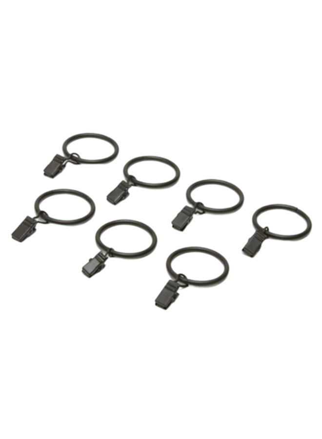 نيبمينينت طقم مشابك ستائر مكون من 7 قطع أسود 140 x 240سنتيمتر