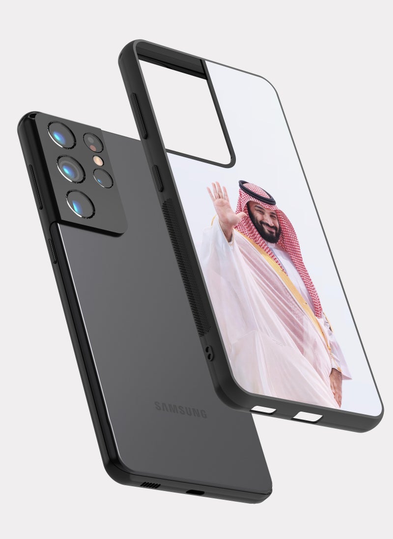 بكسلات كفر سامسونج جالكسي اس 21 الترا ولي العهد محمد ابن سلمان ابيض احمر - Image 2