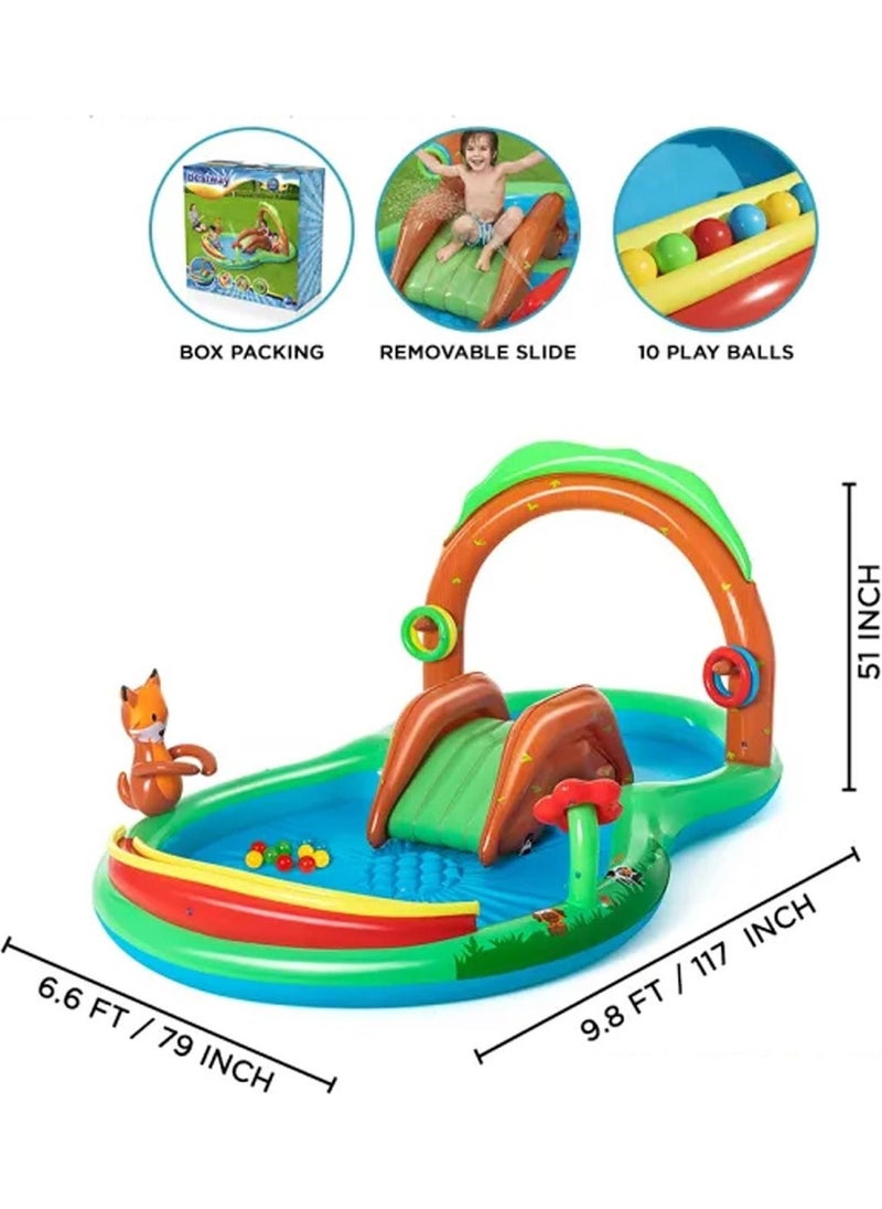 62002 Pump- Bestway 53093 Forest Themed Inflatable Fun Pool with Slide, Fountain and Accessories - pzsku/ZFE6B32543F7707CB595EZ/45/_/1725724878/39dc4f8f-a54e-4918-b7ca-05ff102c6af5