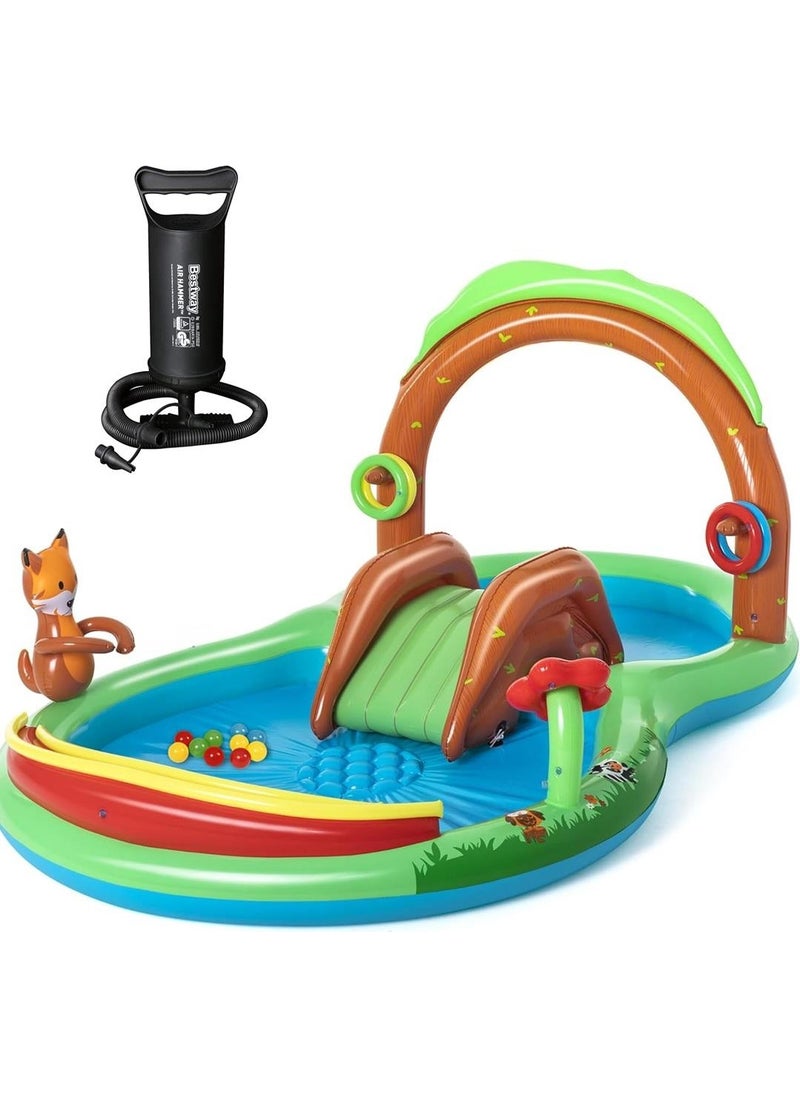 62002 Pump- Bestway 53093 Forest Themed Inflatable Fun Pool with Slide, Fountain and Accessories - pzsku/ZFE6B32543F7707CB595EZ/45/_/1725725075/30100719-f79c-4b58-be76-fc957e597739