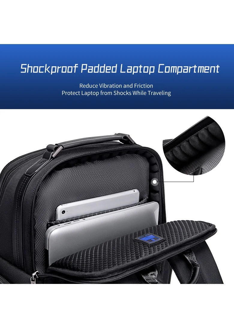 ARCTIC HUNTER Large Business Travel Laptop Backpack Wear Resistant Durable Trip Bag with Independent Laptop and Tablet Computer Compartment B00492 Blue