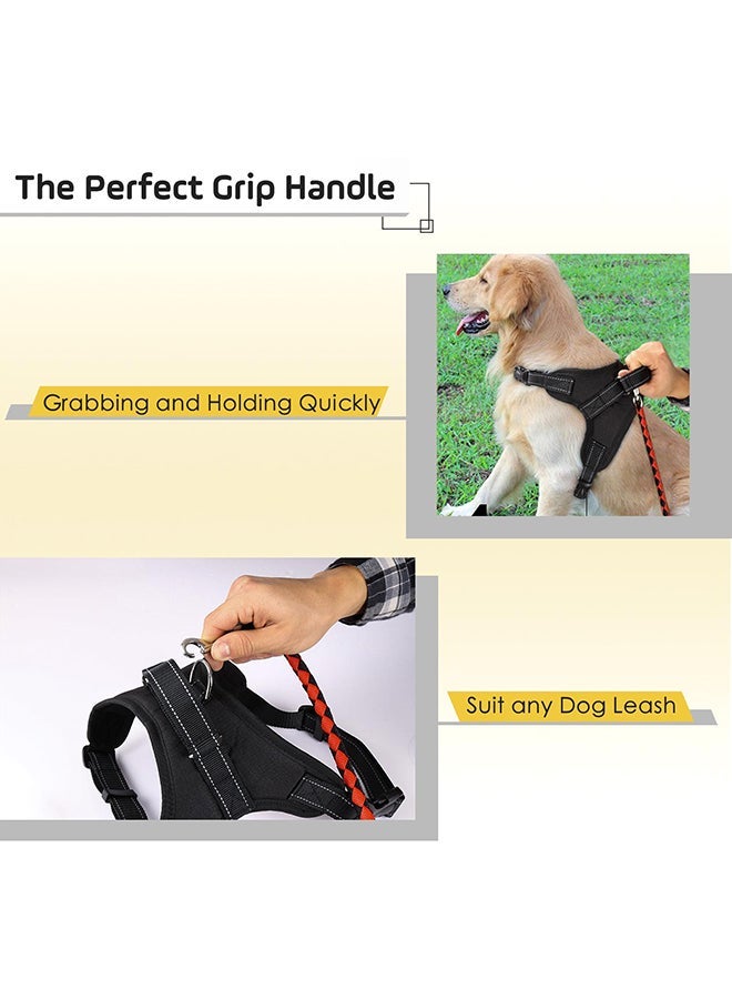 NIBEMINENT Pet Dogs Puppy Adjustable Collar Chest Harness Black/Red 24x5x20centimeter - Image 5