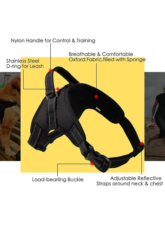 NIBEMINENT Pet Dogs Puppy Adjustable Collar Chest Harness Black/Red 24x5x20centimeter - Image 3