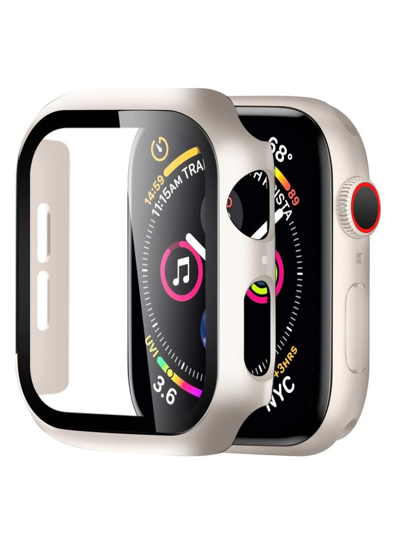 Hard Case for Apple Watch Series 10 46mm,iWatch Screen Protector PC Ultra-Thin Overall Protective Cover(46mm,Titanium)