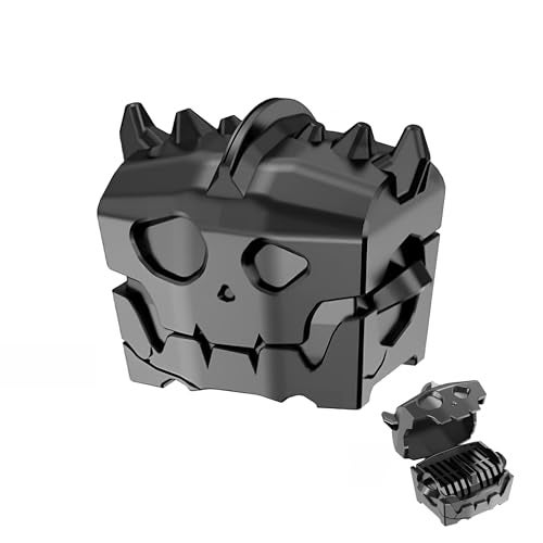 WEIMINLI Skull Treasure Chest Game Card Holder for Nintendo Switch - 16 Slots Video Game Card Storage Organizer Cube Compatible with Nintendo Switch, OLED & Lite, Portable Switch Game Case (Black) - Image 1