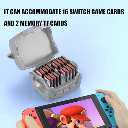 WEIMINLI Skull Treasure Chest Game Card Holder for Nintendo Switch - 16 Slots Video Game Card Storage Organizer Cube Compatible with Nintendo Switch, OLED & Lite, Portable Switch Game Case (Black) - Image 3