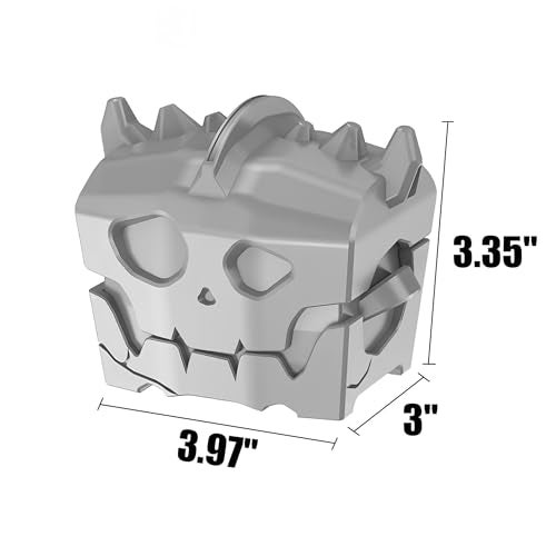 WEIMINLI Skull Treasure Chest Game Card Holder for Nintendo Switch - 16 Slots Video Game Card Storage Organizer Cube Compatible with Nintendo Switch, OLED & Lite, Portable Switch Game Case (Black) - Image 5