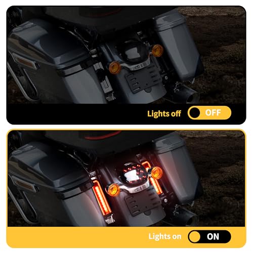 VEISUTOR Rear Saddlebag Support Insert Turn Signal for Ultra Limited 20142024 Auxiliary Filler Panel Light Run Brake Turn Signal for Harley Road Glide Limited 20202024 Accessories 2PCS - Image 3