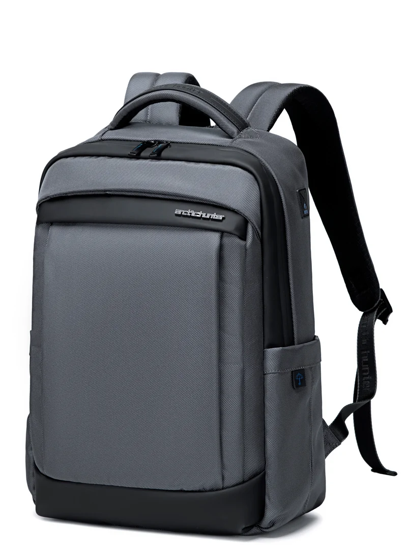 ARCTIC HUNTER Durable Laptop Bag Light Weight Water Resistant with USB Jack Travel Backpack with Separate Laptop Compartment for Unisex B00478 Grey