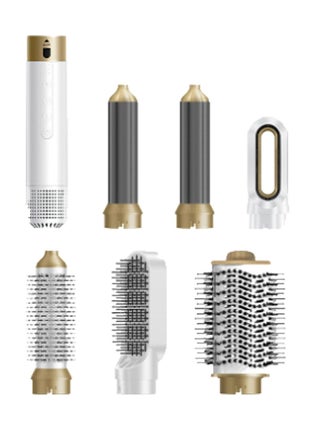 6 in 1 multifunctional curling iron  high-speed brushless hot air curling iron  with 5 detachable heads  can be used for drying  styling  straightening  combing and volumizing (platinum white) - pzsku/ZFE6B7864DCA4B2CC403BZ/45/_/1731912416/a2decd9a-a3d7-4a29-8ec3-cbf5dcf4db1b