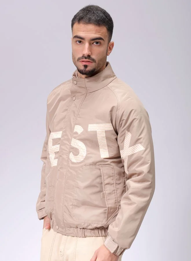 شركة المرآب الهندية Men Slim Fit Graphic Puffer Jackets