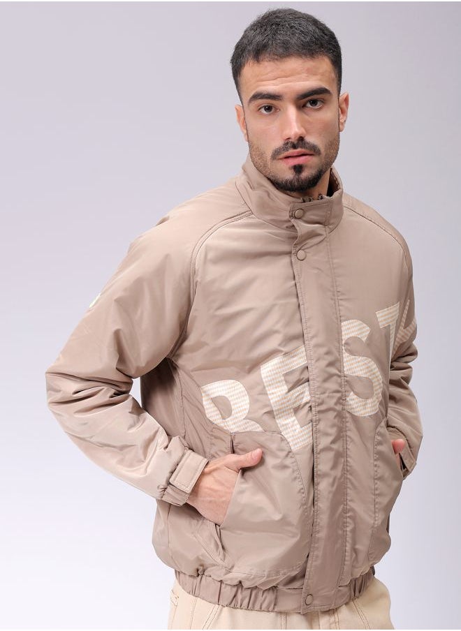 The Indian Garage Co - Men Slim Fit Graphic Puffer Jackets - Image 1
