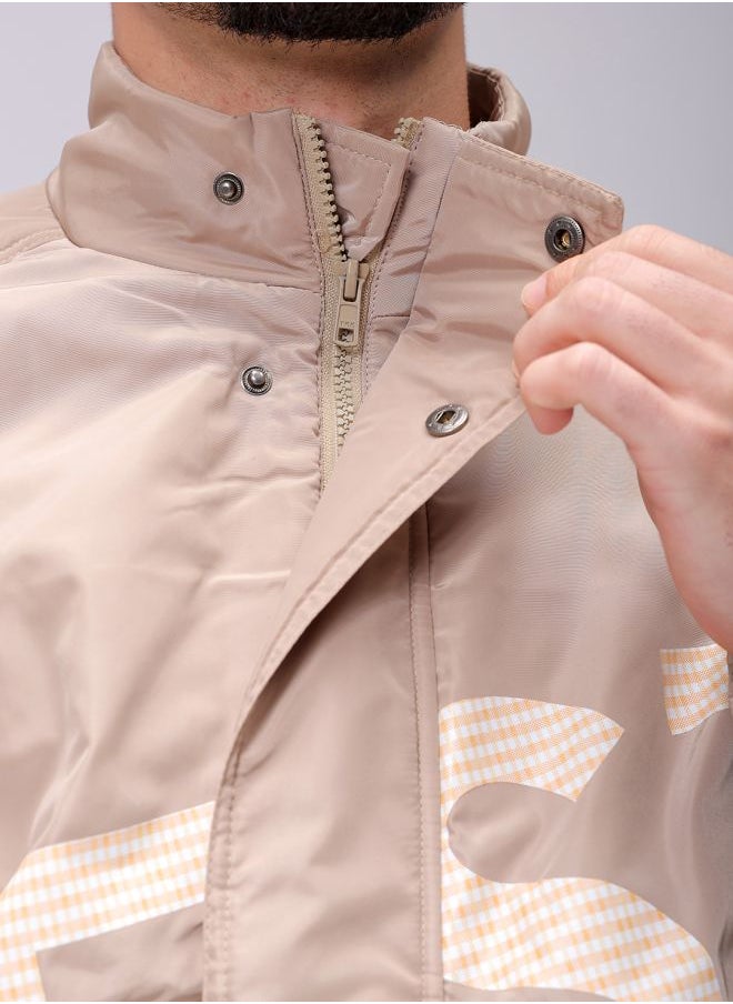 The Indian Garage Co - Men Slim Fit Graphic Puffer Jackets - Image 1