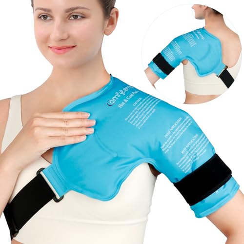 Comfytemp Shoulder Ice Pack Rotator Cuff Cold Therapy Wrap, Ice Packs for Injuries Reusable Gel, Instant Compression for Shoulder Pain Relief, Surgery Recovery Gifts (Small & Medium) - Image 1