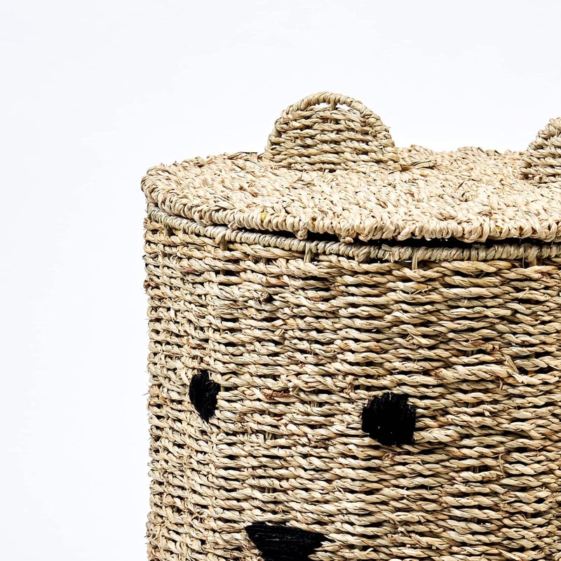 Homesmiths Puppy Shape Seagrass Laundry Hamper - Image 3