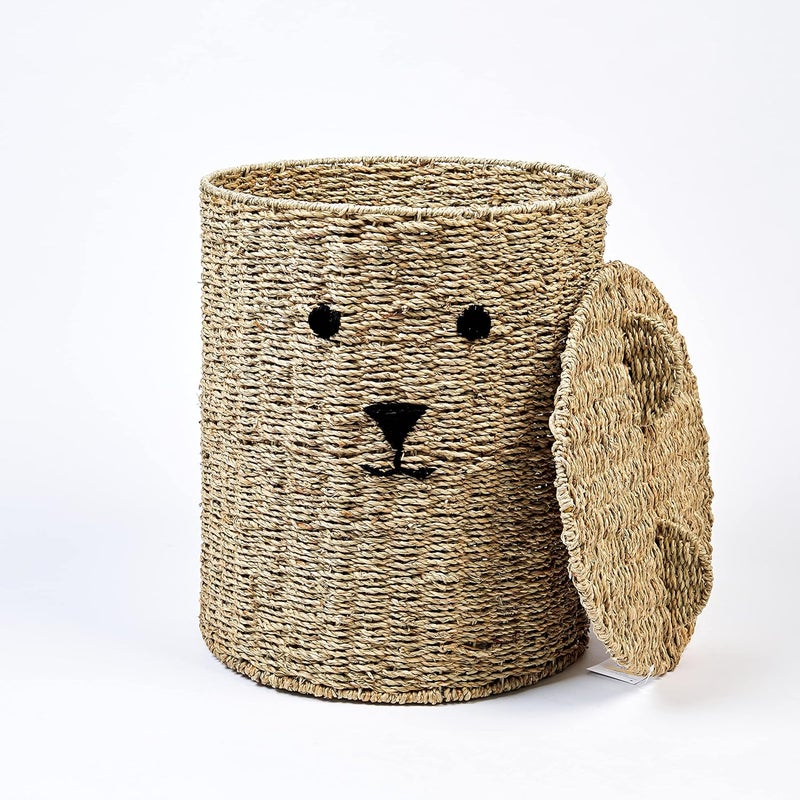 Homesmiths Puppy Shape Seagrass Laundry Hamper - Image 2