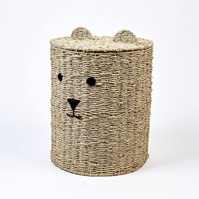 Homesmiths Puppy Shape Seagrass Laundry Hamper - Image 4