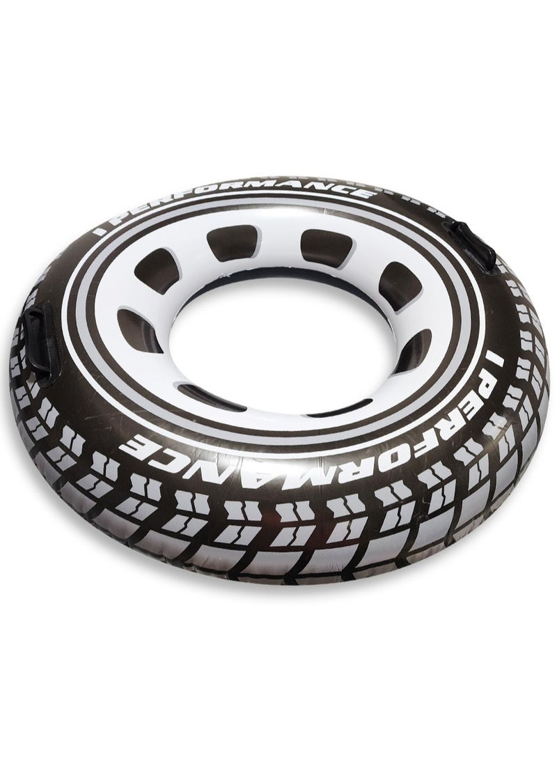 Inflatable Car Wheel Swimming Ring, Black Small size " 22cm " Floating Boat Fun Water Toys for Boys and Girls - Image 2
