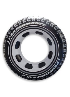 Generic Inflatable Car Wheel Swimming Ring, Black Small size " 22cm " Floating Boat Fun Water Toys for Boys and Girls  - Image 1