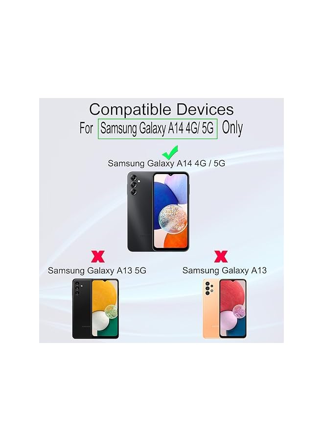 Ibywind Screen Protector For Samsung Galaxy A14 5G Galaxy A14 4G 6.6 Inches With 2 Pcs Tempered Glass 1Pc Camera Lens Protector 1Pc Backing Carbon Fiber Film Fingerprint Reader Easy To Install - Image 2