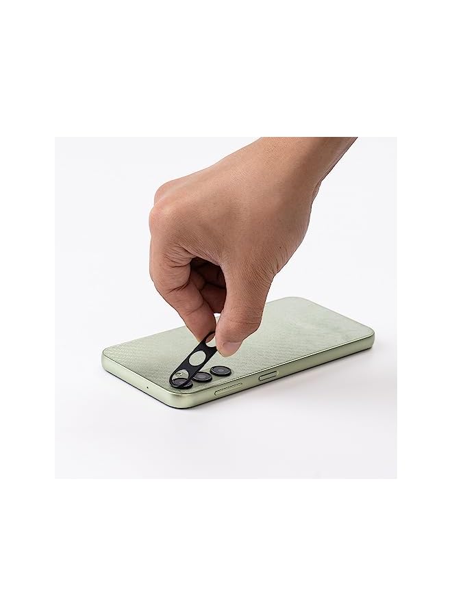 Ibywind Screen Protector For Samsung Galaxy A14 5G Galaxy A14 4G 6.6 Inches With 2 Pcs Tempered Glass 1Pc Camera Lens Protector 1Pc Backing Carbon Fiber Film Fingerprint Reader Easy To Install - Image 5