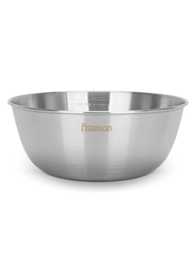 Fissman وعاء خلط 16×6.5 سم / 0.7 لتر من الفولاذ المقاوم للصدأ  - Image 1